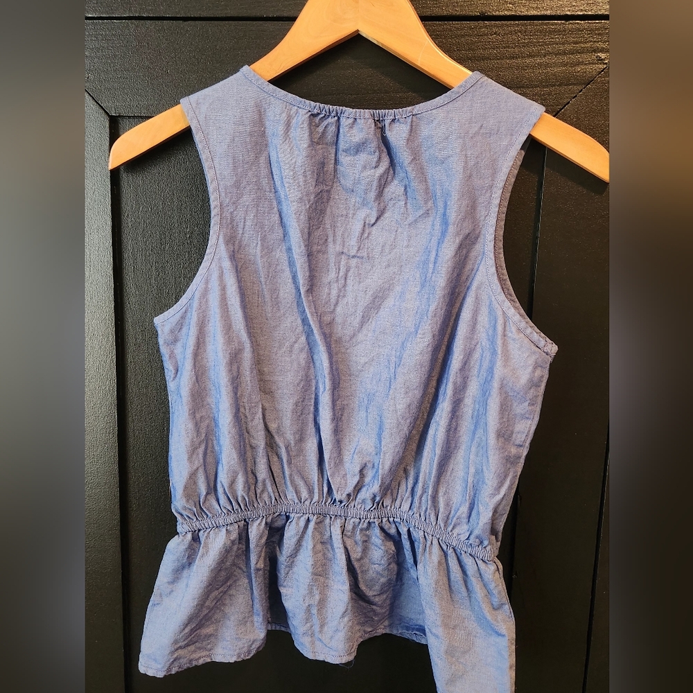 Girls Faded Glory blue/denim top~size XL - Picture 2 of 3
